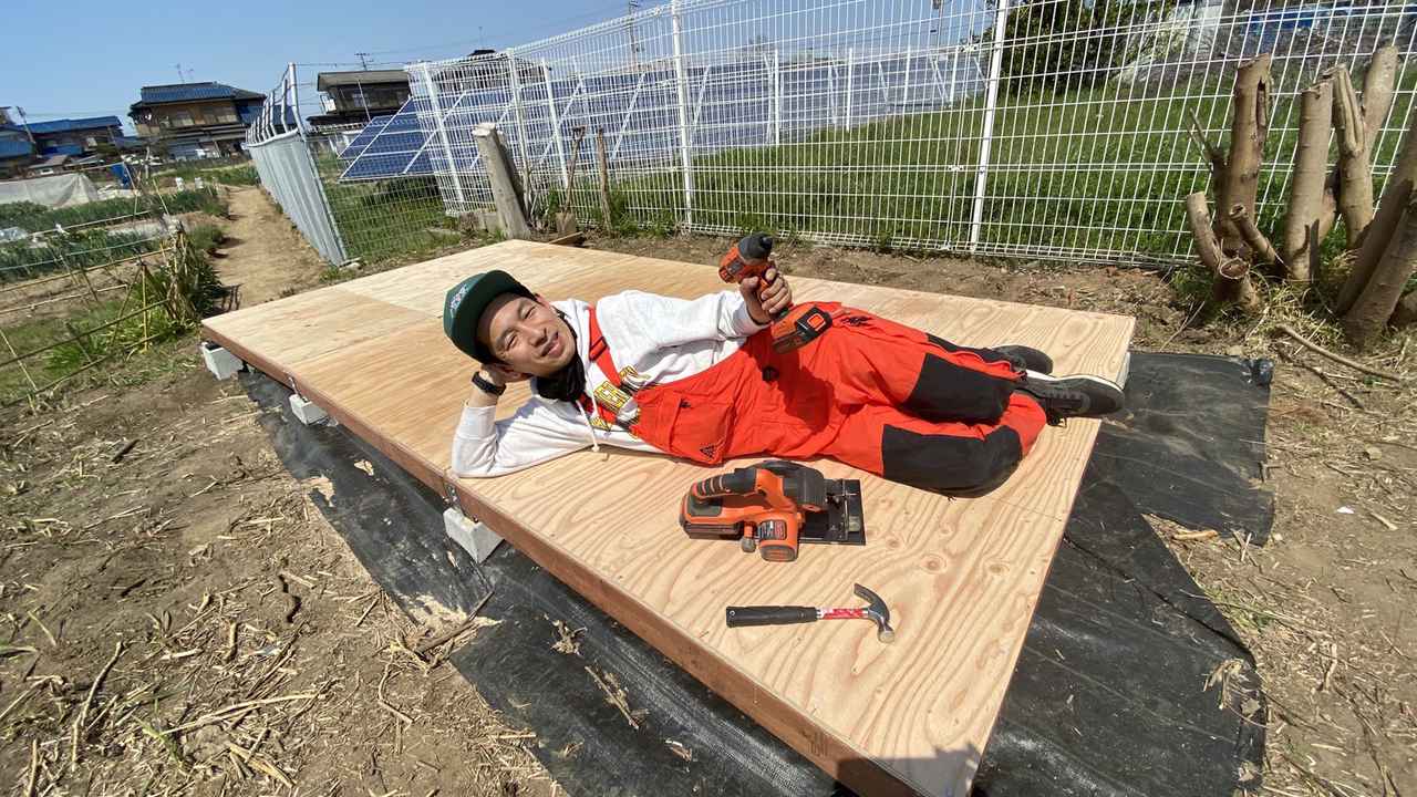 【キャンプ場をDIY】大苦戦、タケトの小屋作り！小屋の基礎に土台＆床板がはまらない！？【#12】【#13】