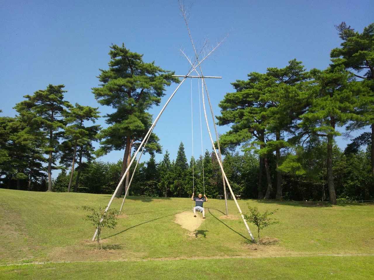 【おすすめキャンプ場56】「 石川県健康の森」キャンプ場の巨大ブランコで大はしゃぎ！