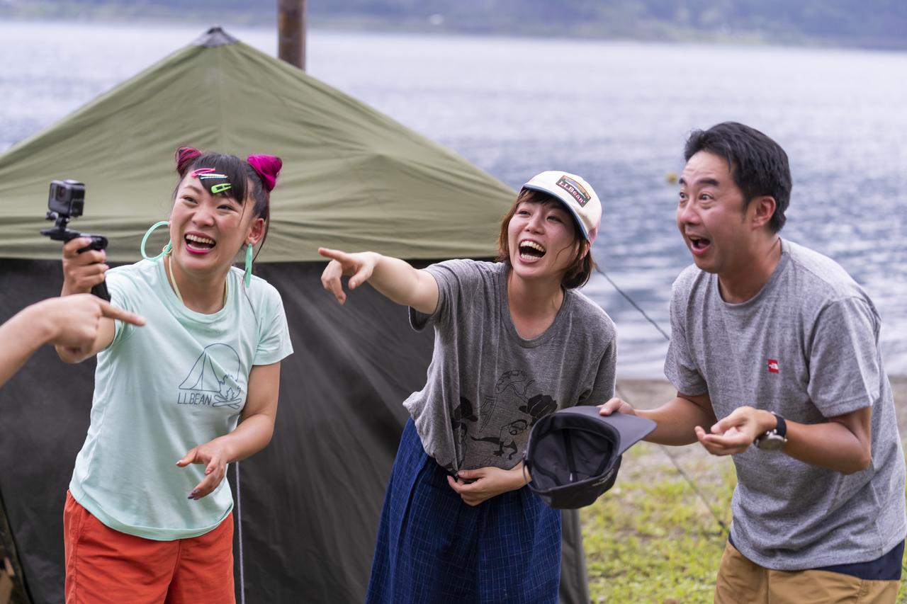 【おぎやはぎのハピキャン】西湖キャンプ場でテントサウナを初体験　人気YouTuberフワちゃん・ジョージさんの動画撮影にも注目（後編）