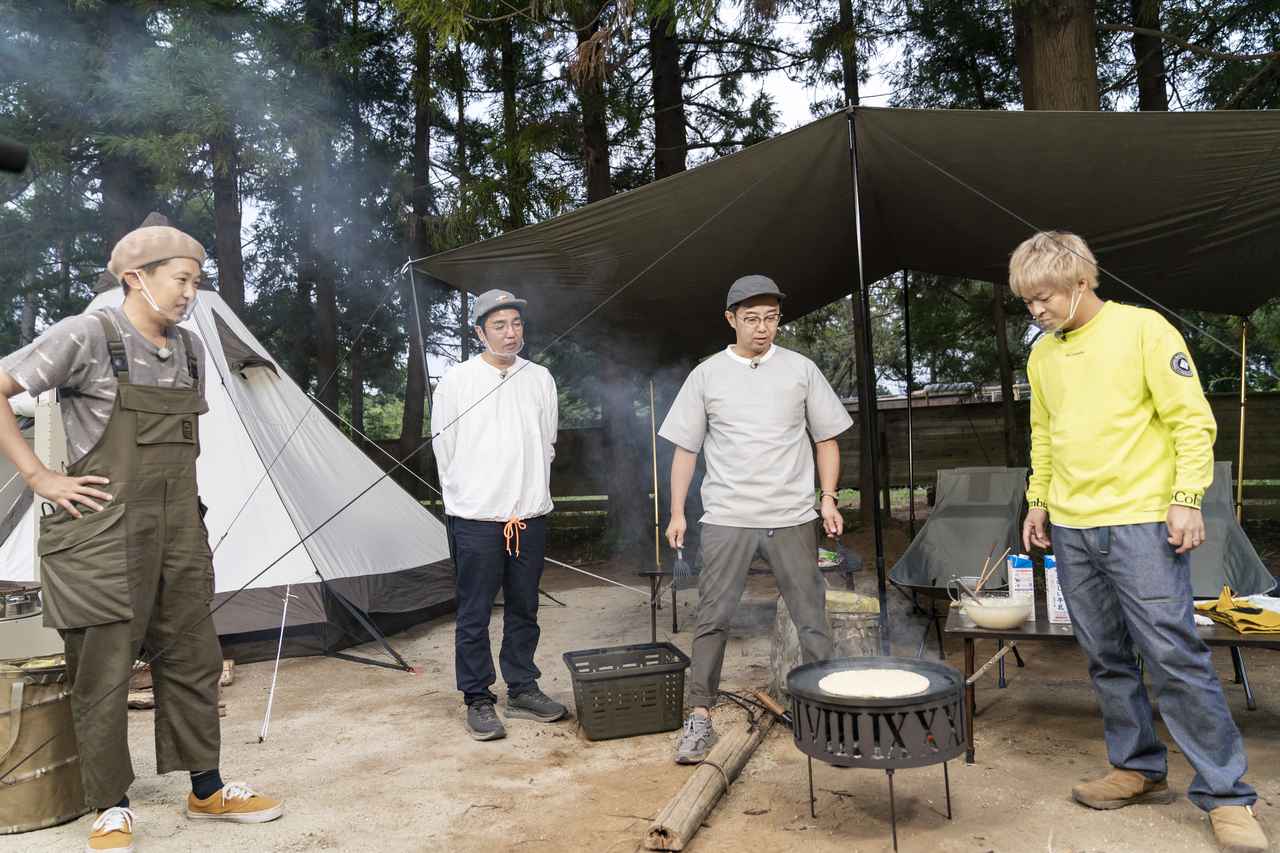 【番組ロケ密着】「おぎやはぎのハピキャン」金子貴俊さん流ファミリーキャンプ［後編］火育•火起こし•おでん•巨大パンケーキ作り！光の文字アートにも挑戦…