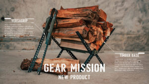 【無骨を極める、焚き火ギア】GEAR MISSIONから火ばさみ『VERSAGRIP』＆薪スタンド『TIMBER BASE』新登場！