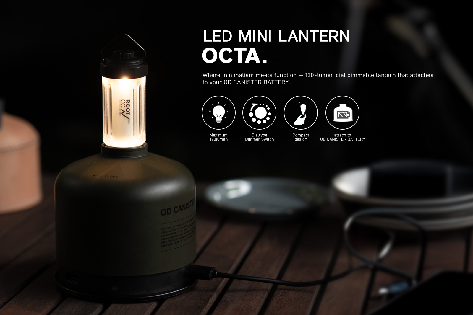 LEDランタンとバッテリーがスマートに融合！ROOT CO.から多機能ミニランタンが登場！