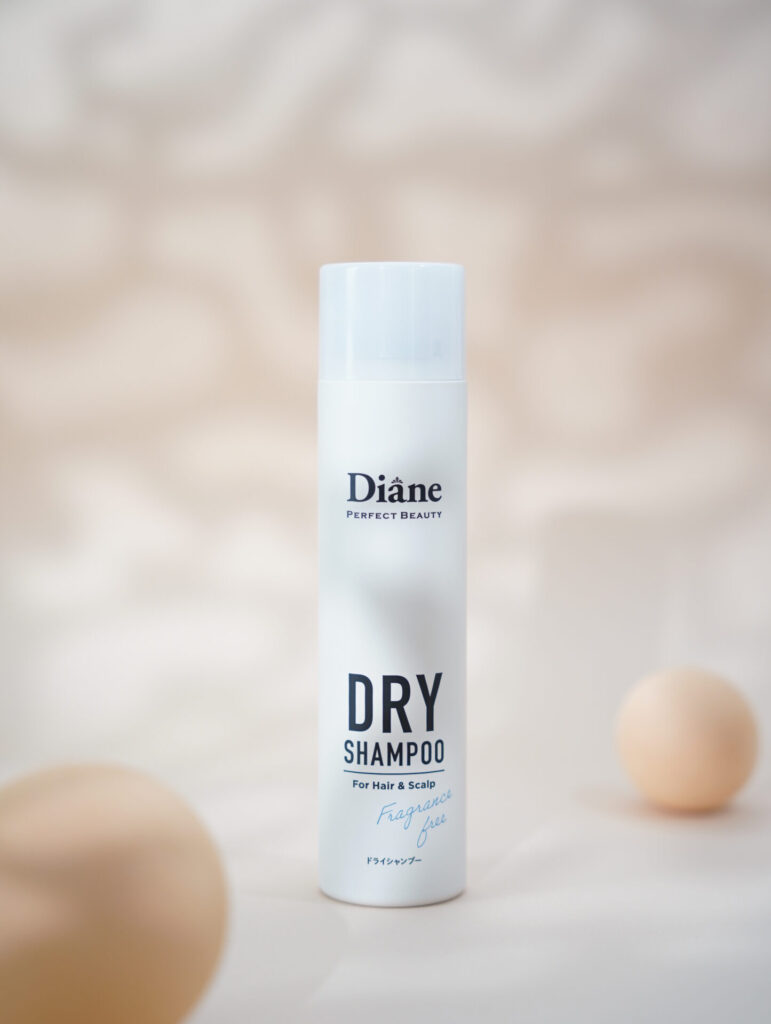 キャンプ中のヘアケアに最適なダイアン『パーフェクトビューティー ドライシャンプー』のパッケージ画像