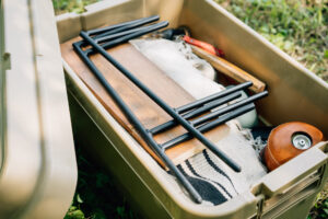 【キャンプも庭も、ONOEにおまかせ】『アイアンストライク』はラックにもテーブルにもなる最強ギア