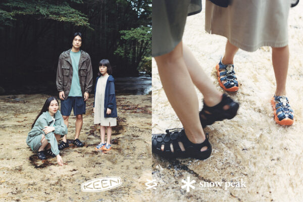 スノーピークとKEENの初コラボが実現。親子で履きたい「ほおずき」カラーのサンダルが可愛い！
